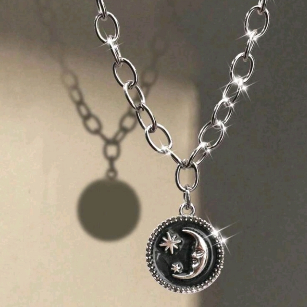 New! Magic Celestial Gothic Silver Plated Moon An… - image 4